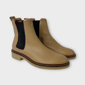 Everlane The Chelsea Boot Neutral Tan Nappa Leather Size 9.5 Like New